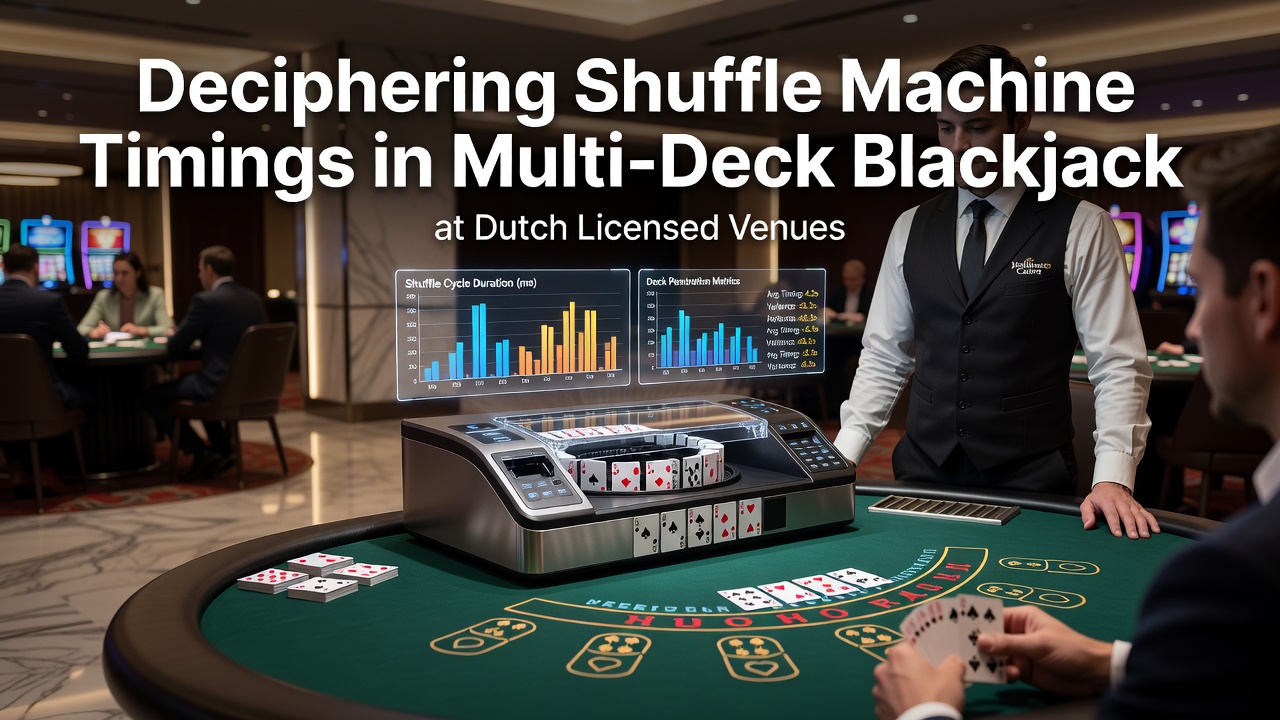 Shuffle machine in actie tijdens multi-deck blackjack sessie in een Nederlands casino