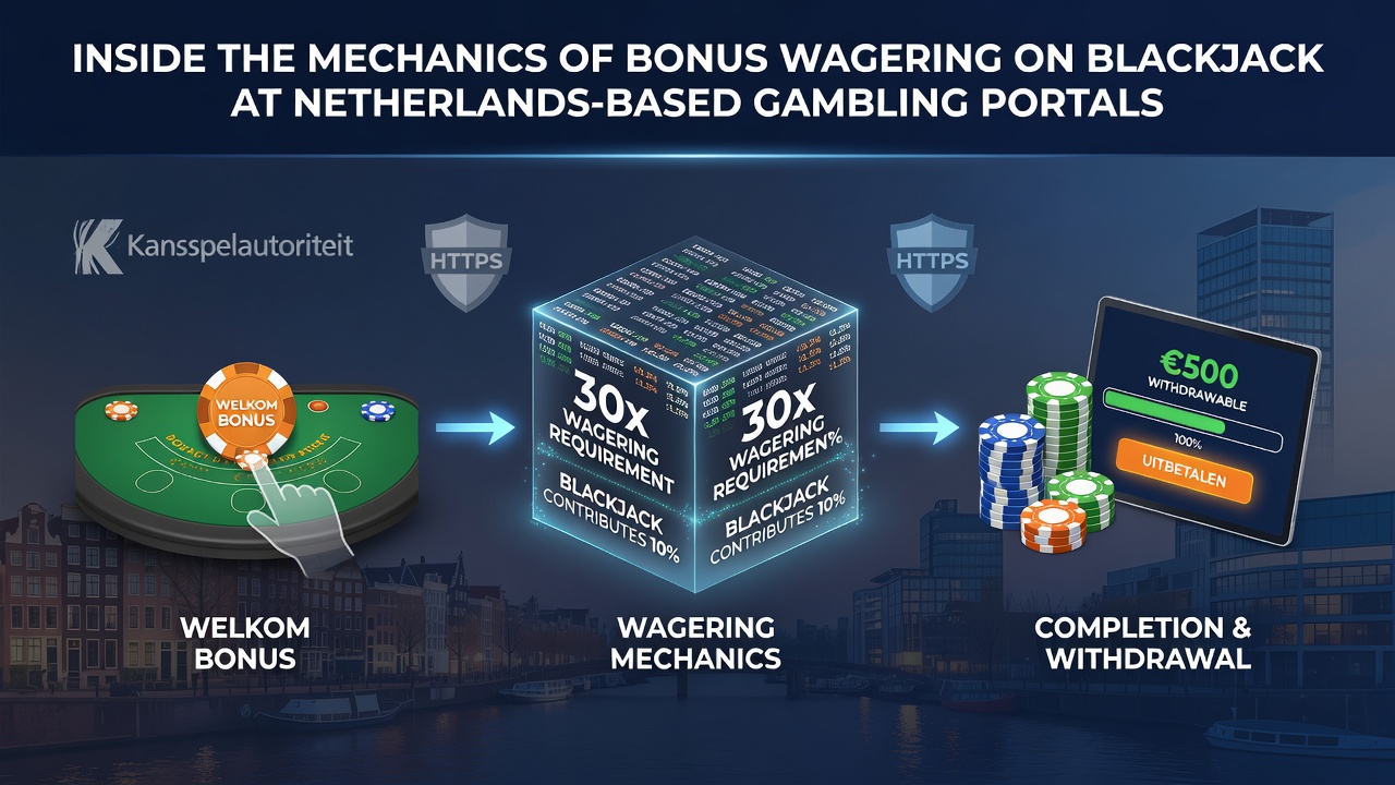 Grafiek die toont hoe blackjack inzet bijdraagt aan bonusomzetting op Nederlandse sites