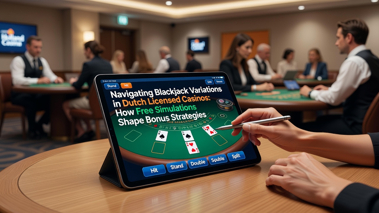Simulatie schermen voor blackjack strategie training