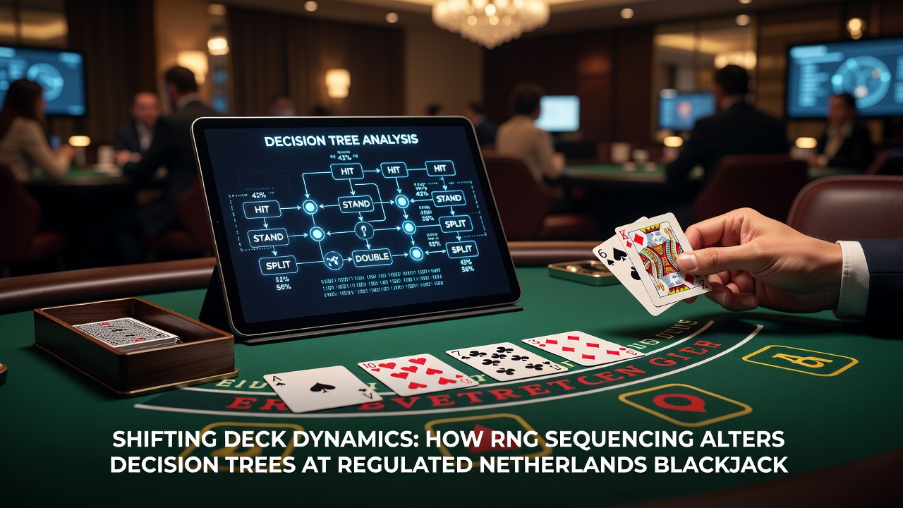 Grafiek van beslissingsbomen en RNG-invloed bij Nederlandse blackjack tafels